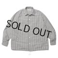 COOTIE PRODUCTIONS/Check Weather Cloth O/C Jacket（Black）［チェックオープンカラーJKT-23秋冬］