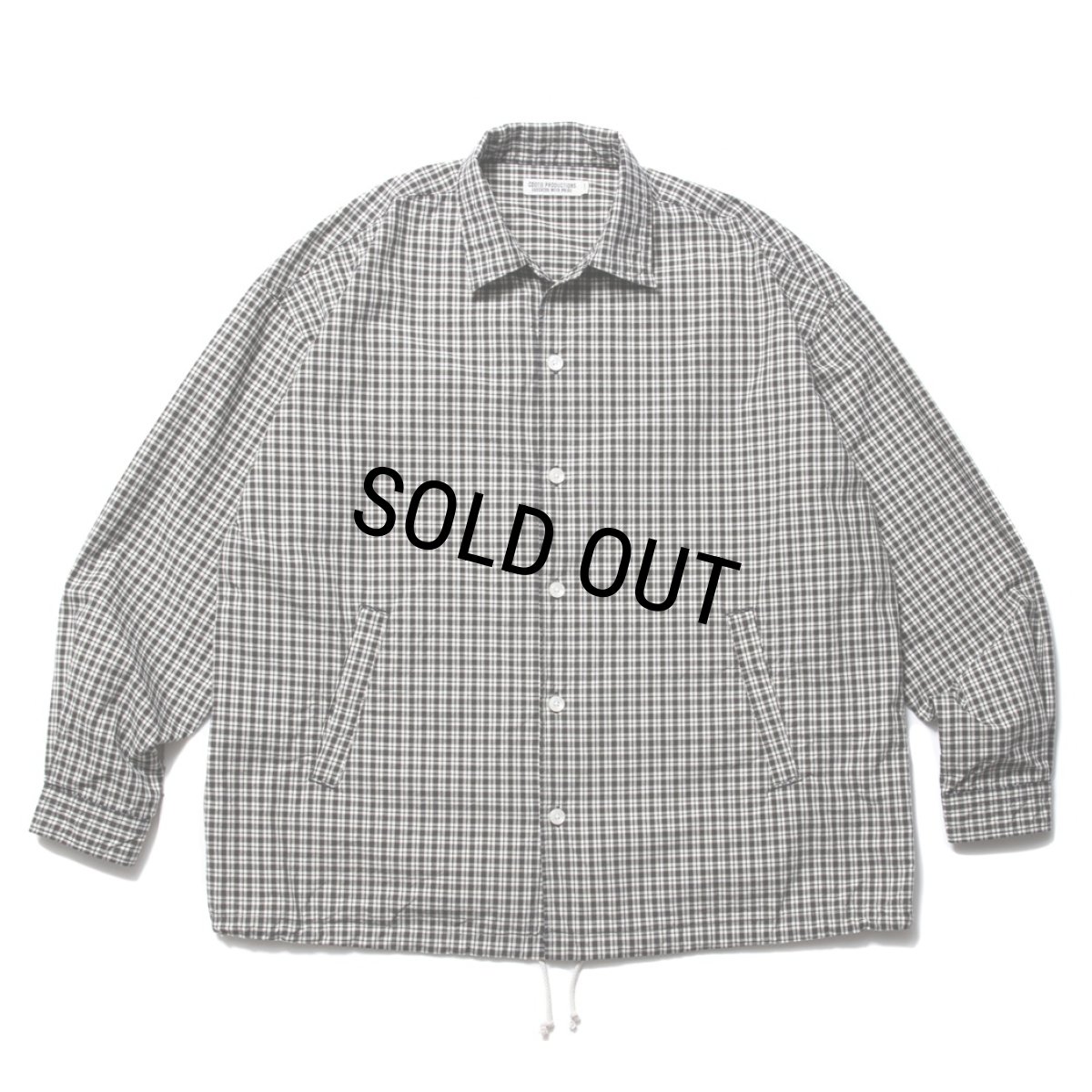 画像1: COOTIE PRODUCTIONS/Check Weather Cloth O/C Jacket（Black）［チェックオープンカラーJKT-23秋冬］ (1)
