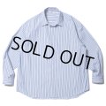 COOTIE PRODUCTIONS/Stripe Broad L/S Shirt（THOMAS MASON）（White）［ストライプブロードシャツ-23秋冬］