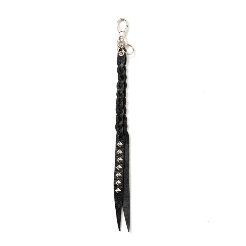 画像1: CALEE/STUDS LEATHER ASSORT KEY RING＜TYPE II＞C（Black/C）［スタッズレザーキーリング-23秋冬］