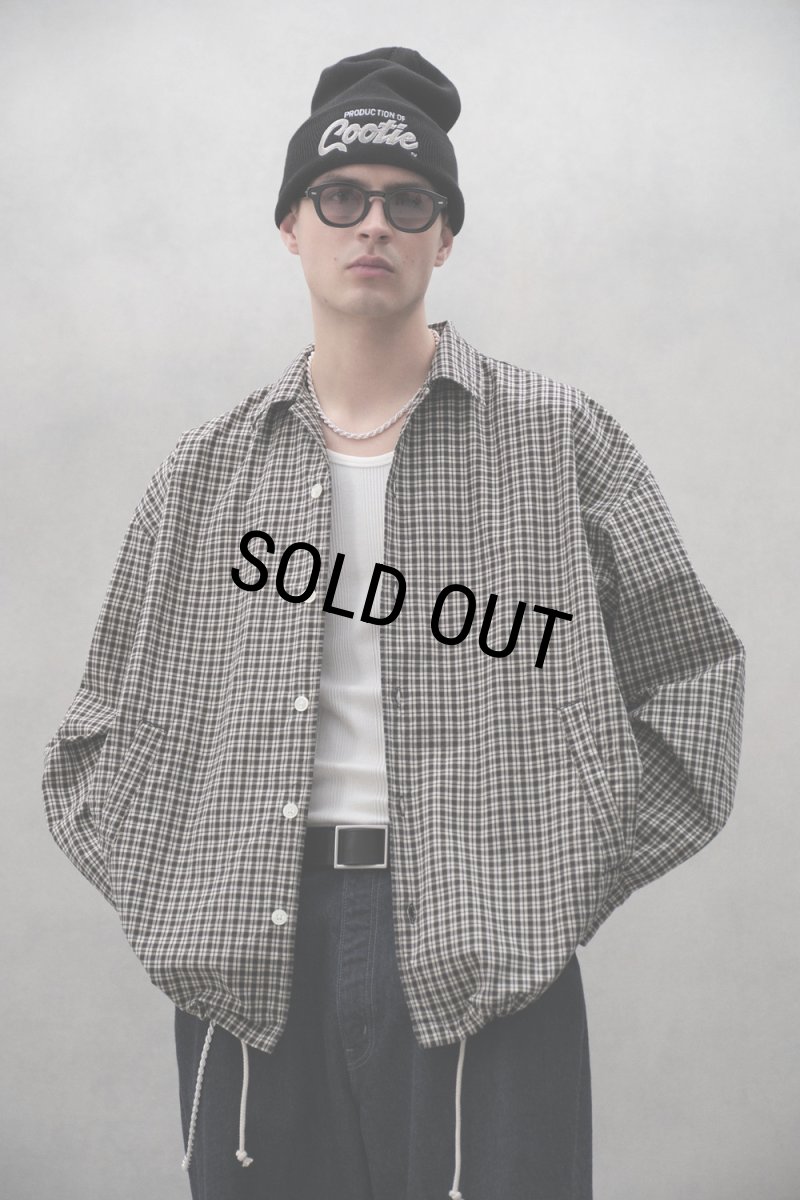 画像3: COOTIE PRODUCTIONS/Check Weather Cloth O/C Jacket（Black）［チェックオープンカラーJKT-23秋冬］ (3)