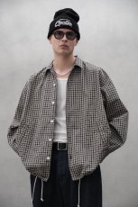 画像3: COOTIE PRODUCTIONS/Check Weather Cloth O/C Jacket（Black）［チェックオープンカラーJKT-23秋冬］ (3)