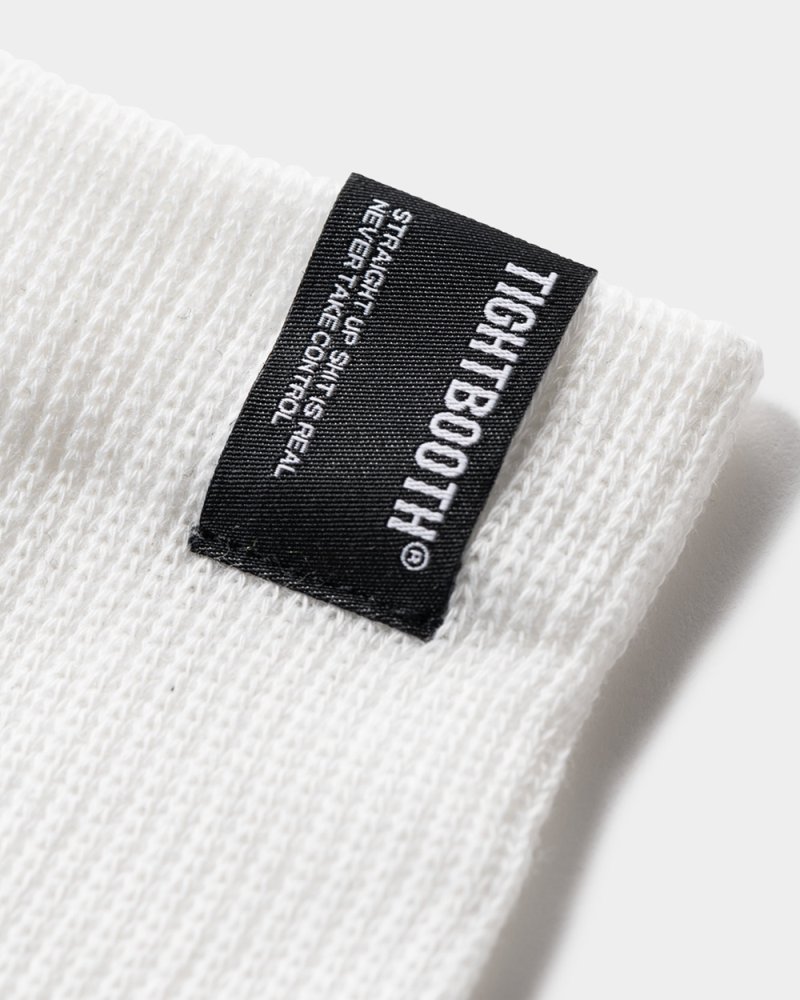 画像3: TIGHTBOOTH/LABEL LOGO HIGH SOCKS（White）［ラベルロゴハイソックス-23秋冬］