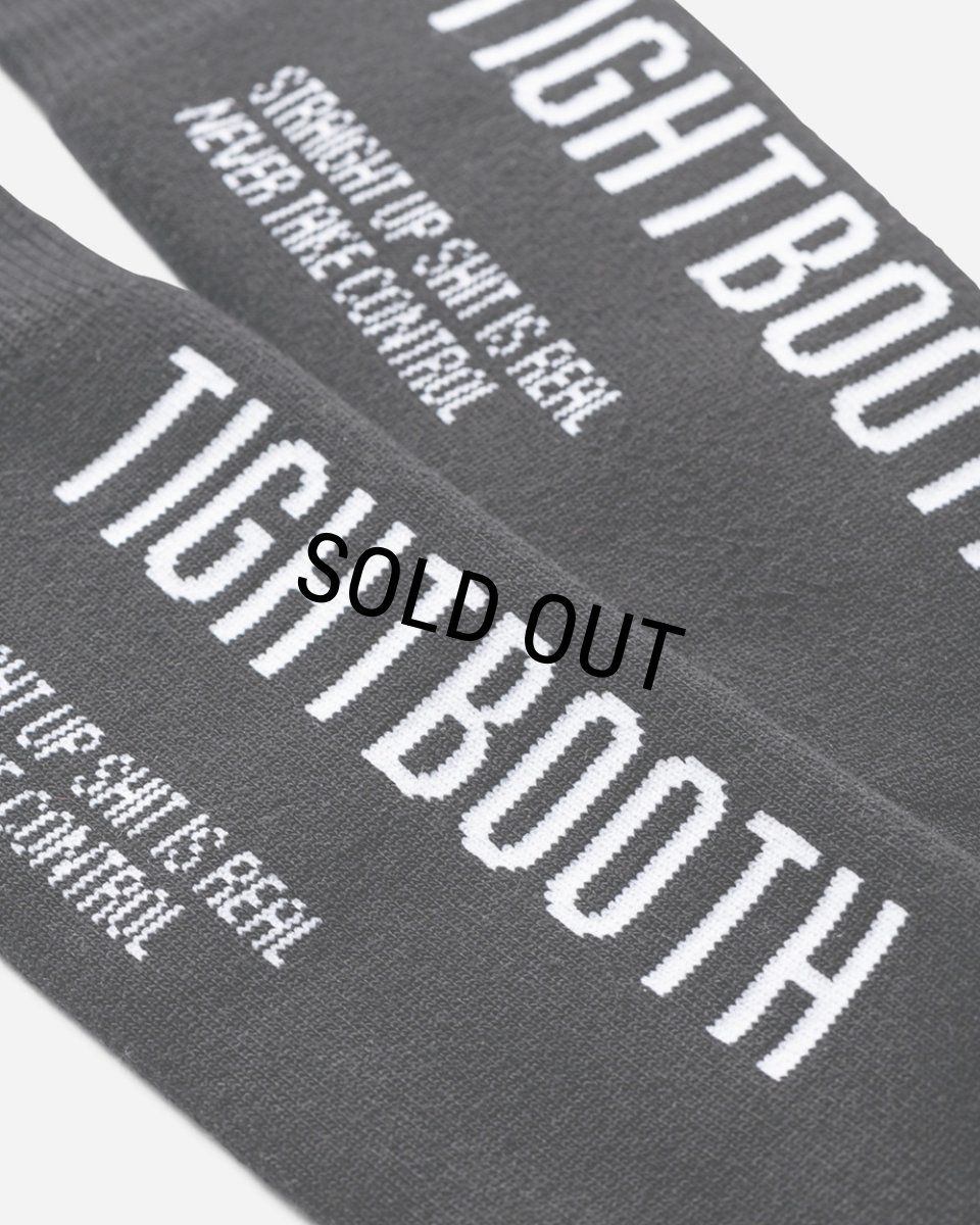 画像3: TIGHTBOOTH/LABEL LOGO HIGH SOCKS（Black）［ラベルロゴハイソックス-23秋冬］ (3)