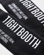 画像3: TIGHTBOOTH/LABEL LOGO HIGH SOCKS（Black）［ラベルロゴハイソックス-23秋冬］ (3)