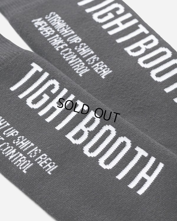 画像3: TIGHTBOOTH/LABEL LOGO HIGH SOCKS（Black）［ハイソックス-23秋冬］