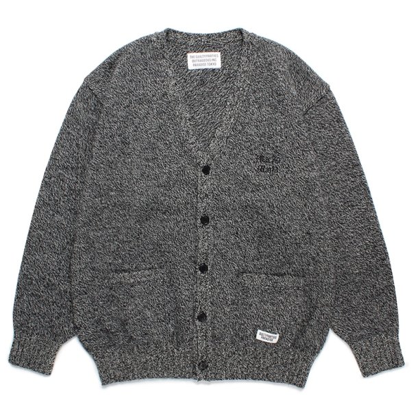 画像1: WACKO MARIA/CLASSIC KNIT CARDIGAN（GRAY）［クラシックニットカーディガン-23秋冬］