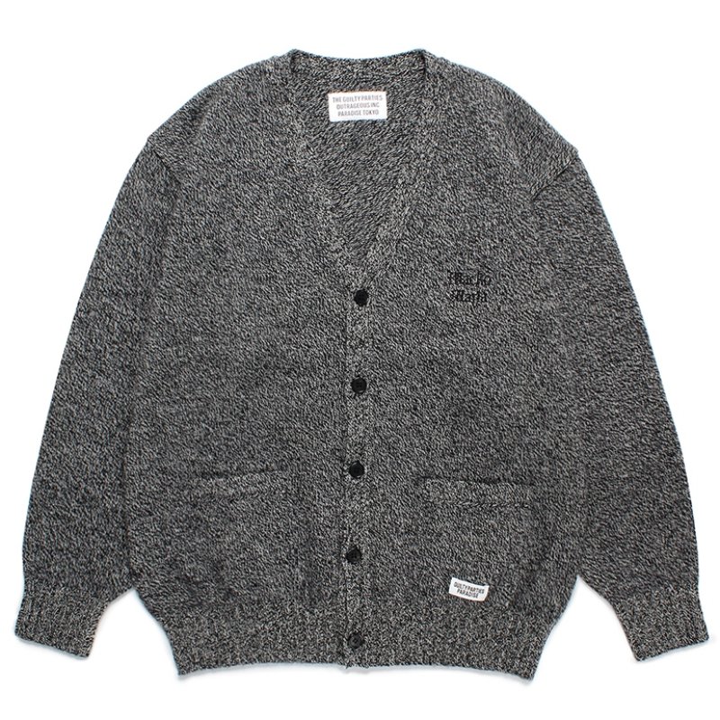 WACKO MARIA ワコマリア モヘアカーディガン 23AW グレー XL WACKO MARIA/CLASSIC KNIT CARDIGAN(GRAY)[クラシックニット