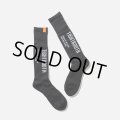 TIGHTBOOTH/LABEL LOGO HIGH SOCKS（Black）［ラベルロゴハイソックス-23秋冬］