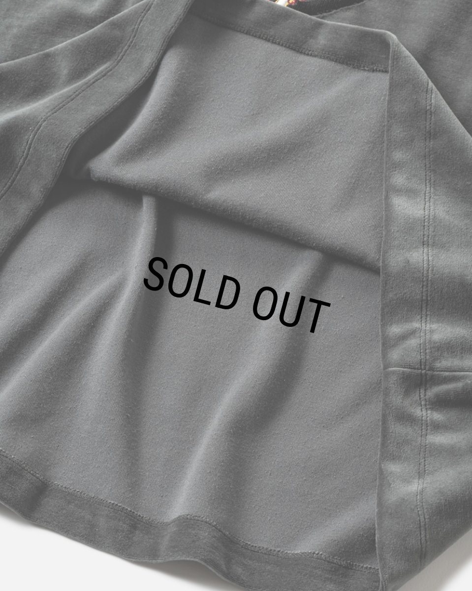 画像4: TIGHTBOOTH/BITE VELOUR 3/4 SLEEVE TEE（Charcoal）［ベロア7分袖T-23秋冬］ (4)