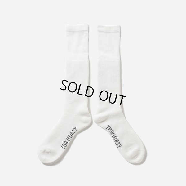 画像2: TIGHTBOOTH/LABEL LOGO HIGH SOCKS（White）［ハイソックス-23秋冬］