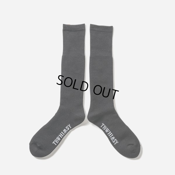 画像2: TIGHTBOOTH/LABEL LOGO HIGH SOCKS（Black）［ハイソックス-23秋冬］