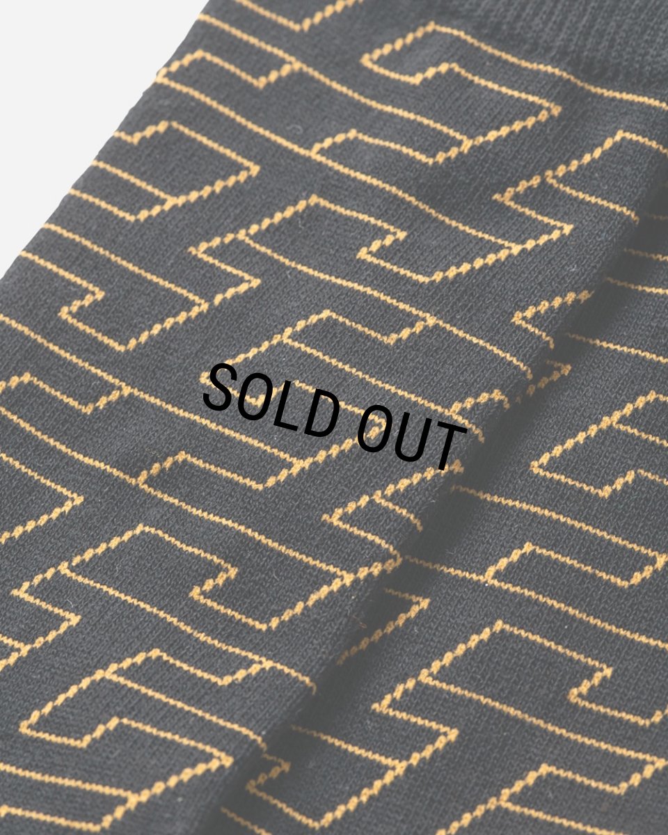 画像4: TIGHTBOOTH/T JACQUARD SOCKS（Black）［ジャガードソックス-23秋冬］ (4)