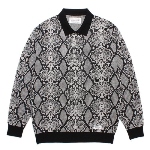 他の写真1: WACKO MARIA/PYTHON KNIT JACQUARD POLO SHIRT（WHITE）［パイソンジャガードポロシャツ-23秋冬］