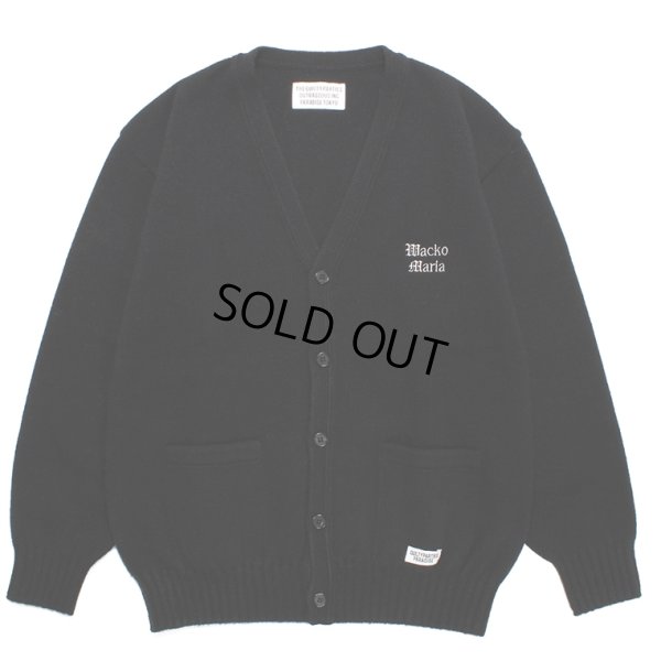 画像1: WACKO MARIA/CLASSIC KNIT CARDIGAN（BLACK）［クラシックニットカーディガン-23秋冬］