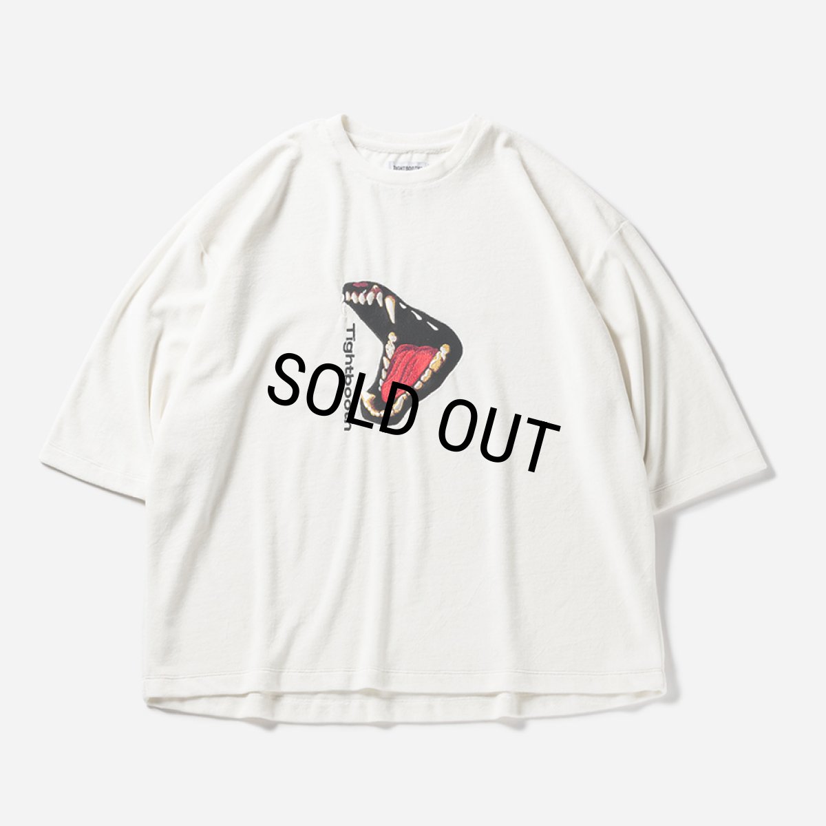画像1: TIGHTBOOTH/BITE VELOUR 3/4 SLEEVE TEE（White） 【30%OFF】［ベロア7分袖T-23秋冬］ (1)