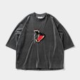 画像1: TIGHTBOOTH/BITE VELOUR 3/4 SLEEVE TEE（Charcoal）［ベロア7分袖T-23秋冬］ (1)