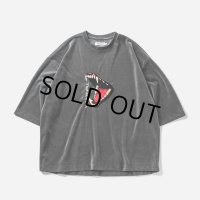 TIGHTBOOTH/BITE VELOUR 3/4 SLEEVE TEE（Charcoal）［ベロア7分袖T-23秋冬］