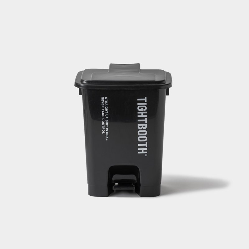 画像1: TIGHTBOOTH/LOGO TRASH CAN M（Black）［ゴミ箱"M"-23秋冬］
