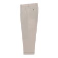 画像1: WACKO MARIA/DORMEUIL / PLEATED TROUSERS（TYPE-2）（LIGHT BEIGE）［ワンタックスラックス(TYPE-2)-23秋冬］ (1)