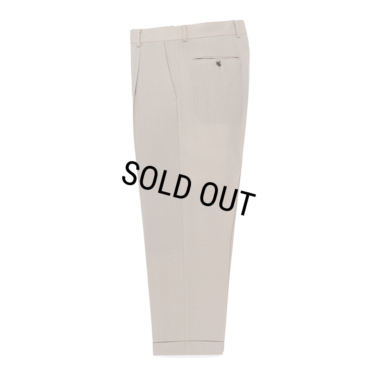 画像1: WACKO MARIA/DORMEUIL / PLEATED TROUSERS（TYPE-2）（LIGHT BEIGE）［ワンタックスラックス(TYPE-2)-23秋冬］ (1)