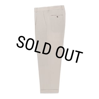 WACKO MARIA/DORMEUIL / PLEATED TROUSERS（TYPE-2）（LIGHT BEIGE