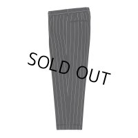 WACKO MARIA/DORMEUIL / STRIPED PLEATED TROUSERS（TYPE-2）（BLACK）［ワンタックスラックス(TYPE-2)-23秋冬］