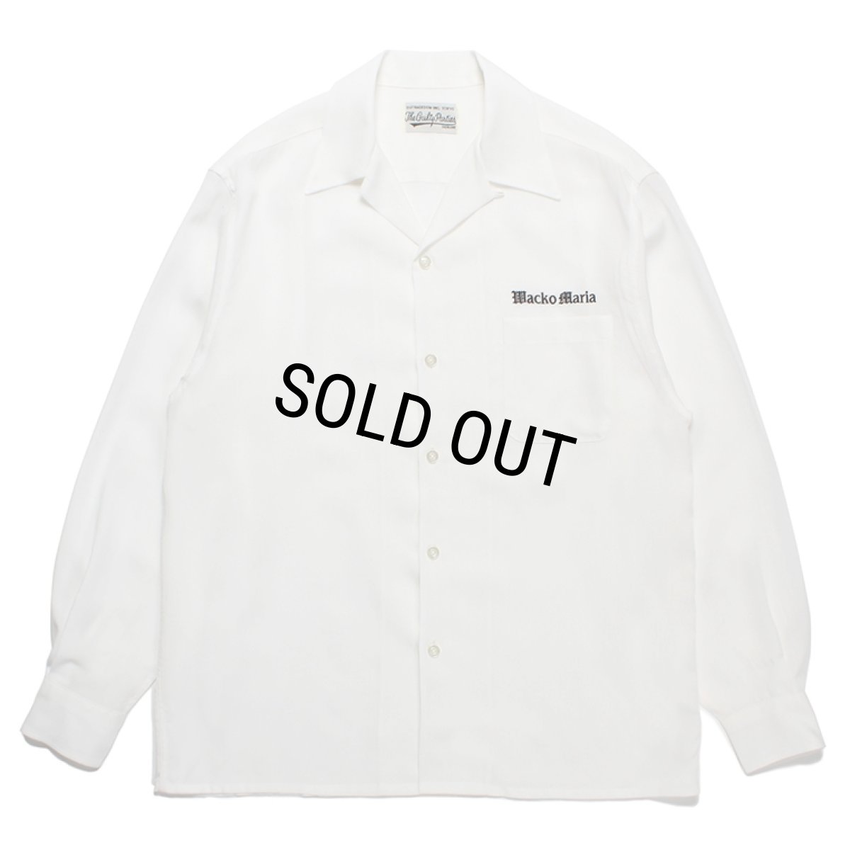 画像1: WACKO MARIA/50'S OPEN COLLAR SHIRT（WHITE）［50'Sオープンカラーシャツ-23秋冬］ (1)