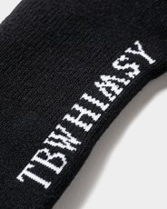 画像4: TIGHTBOOTH/LABEL LOGO HIGH SOCKS（Black）［ラベルロゴハイソックス-23秋冬］ (4)