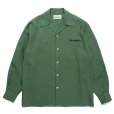 画像1: WACKO MARIA/50'S OPEN COLLAR SHIRT（GREEN）［50'Sオープンカラーシャツ-23秋冬］ (1)