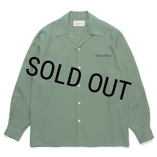 WACKO MARIA オープンカラーシャツ WACKO MARIA/50'S OPEN COLLAR SHIRT（GREEN）［50'Sオープン