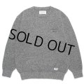 WACKO MARIA/CLASSIC KNIT SWEATER（GRAY）［クラシックニットセーター-23秋冬］