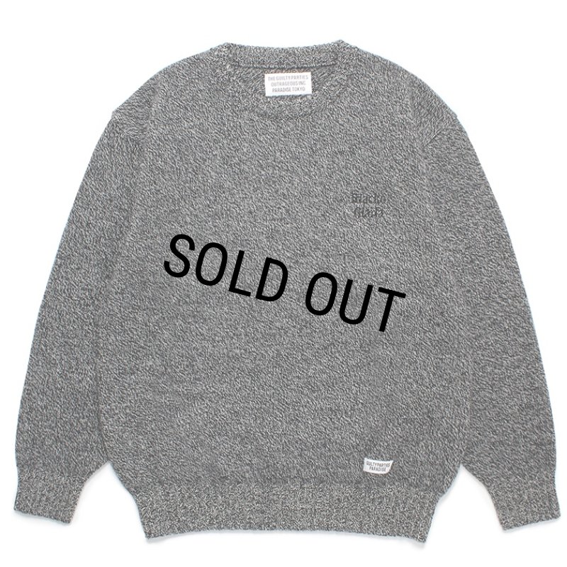 WACKO MARIA/CLASSIC KNIT SWEATER（GRAY）［クラシックニットセーター