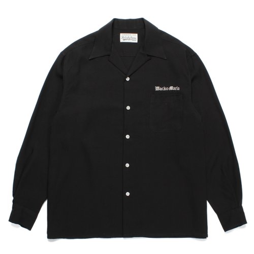 他の写真1: WACKO MARIA/50'S OPEN COLLAR SHIRT（BLACK）［50'Sオープンカラーシャツ-23秋冬］