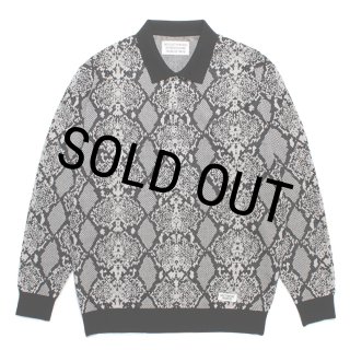 WACKOMARIA ワコマリア パイソン ジャガード ニット ポロシャツ WACKO MARIA/ワコマリア/PYTHON KNIT JACQUARD POLO SHIRT