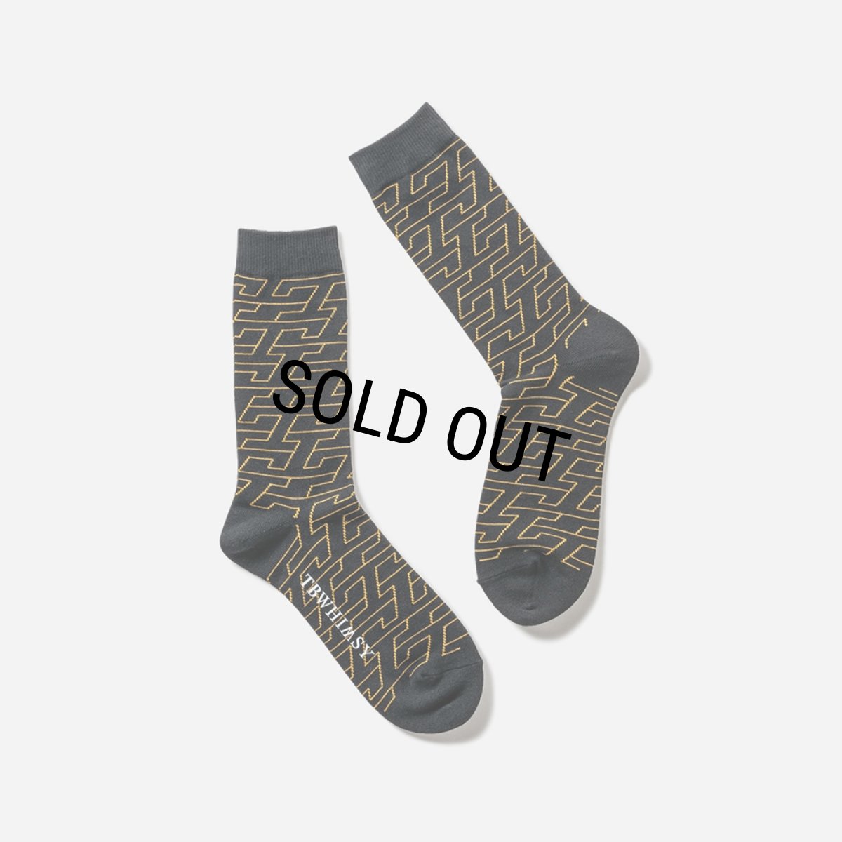 画像1: TIGHTBOOTH/T JACQUARD SOCKS（Black）［ジャガードソックス-23秋冬］ (1)