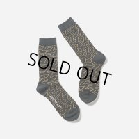 TIGHTBOOTH/T JACQUARD SOCKS（Black）［ジャガードソックス-23秋冬］