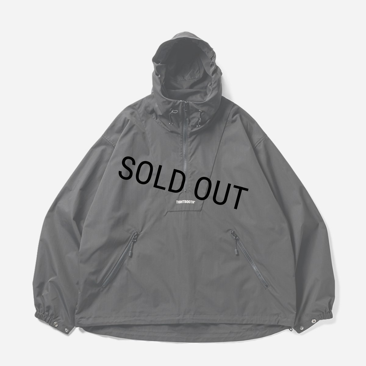 画像2: TIGHTBOOTH/LABEL ANORAK（Black）［アノラックJKT-23秋冬］ (2)