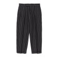 画像2: WACKO MARIA/DORMEUIL / STRIPED PLEATED TROUSERS（TYPE-2）（BLACK）［ワンタックスラックス(TYPE-2)-23秋冬］ (2)