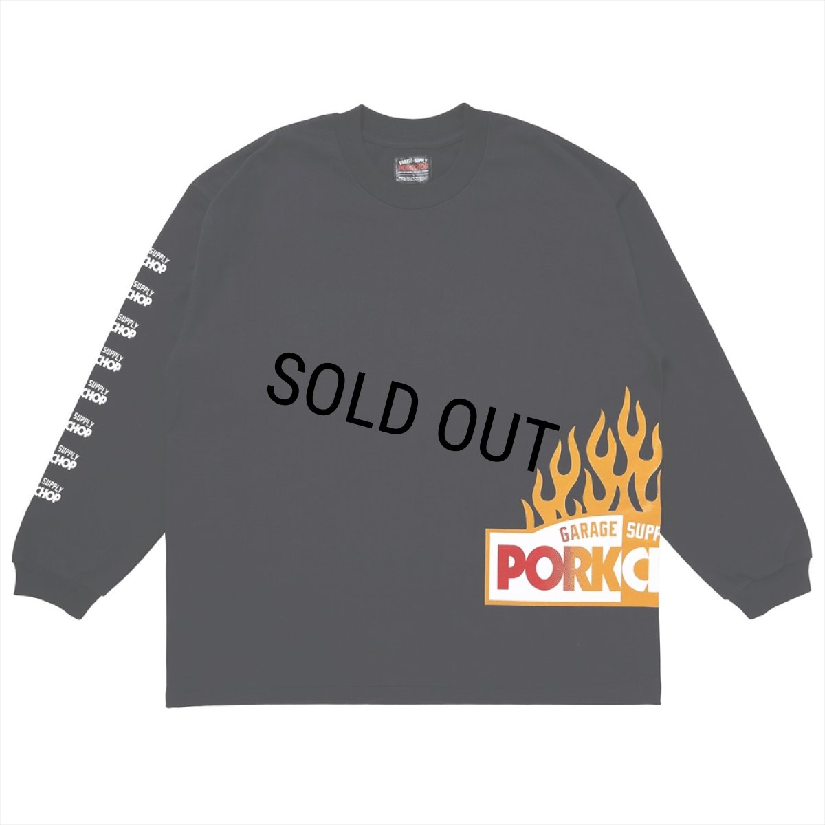 画像1: PORKCHOP/FIRE BLOCK MULTI L/S TEE（BLACK）［プリント長袖T-23秋冬］ (1)