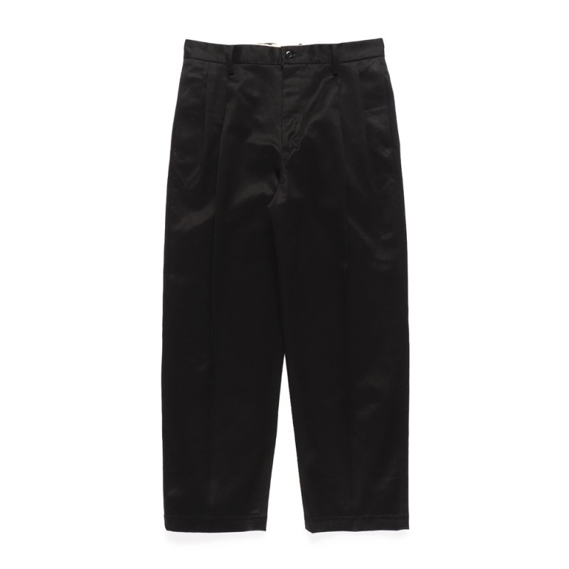 画像2: WACKO MARIA/DOUBLE PLEATED CHINO TROUSERS（BLACK）［ツータックチノトラウザース-23秋冬］