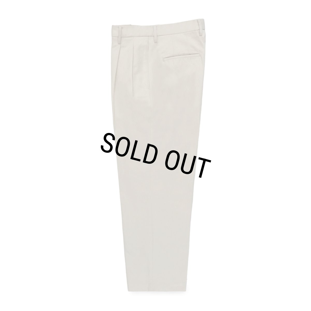 画像1: WACKO MARIA/DOUBLE PLEATED CHINO TROUSERS（WHITE）［ツータックチノトラウザース-23秋冬］ (1)
