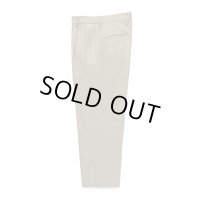 WACKO MARIA/DOUBLE PLEATED CHINO TROUSERS（WHITE）［ツータックチノトラウザース-23秋冬］