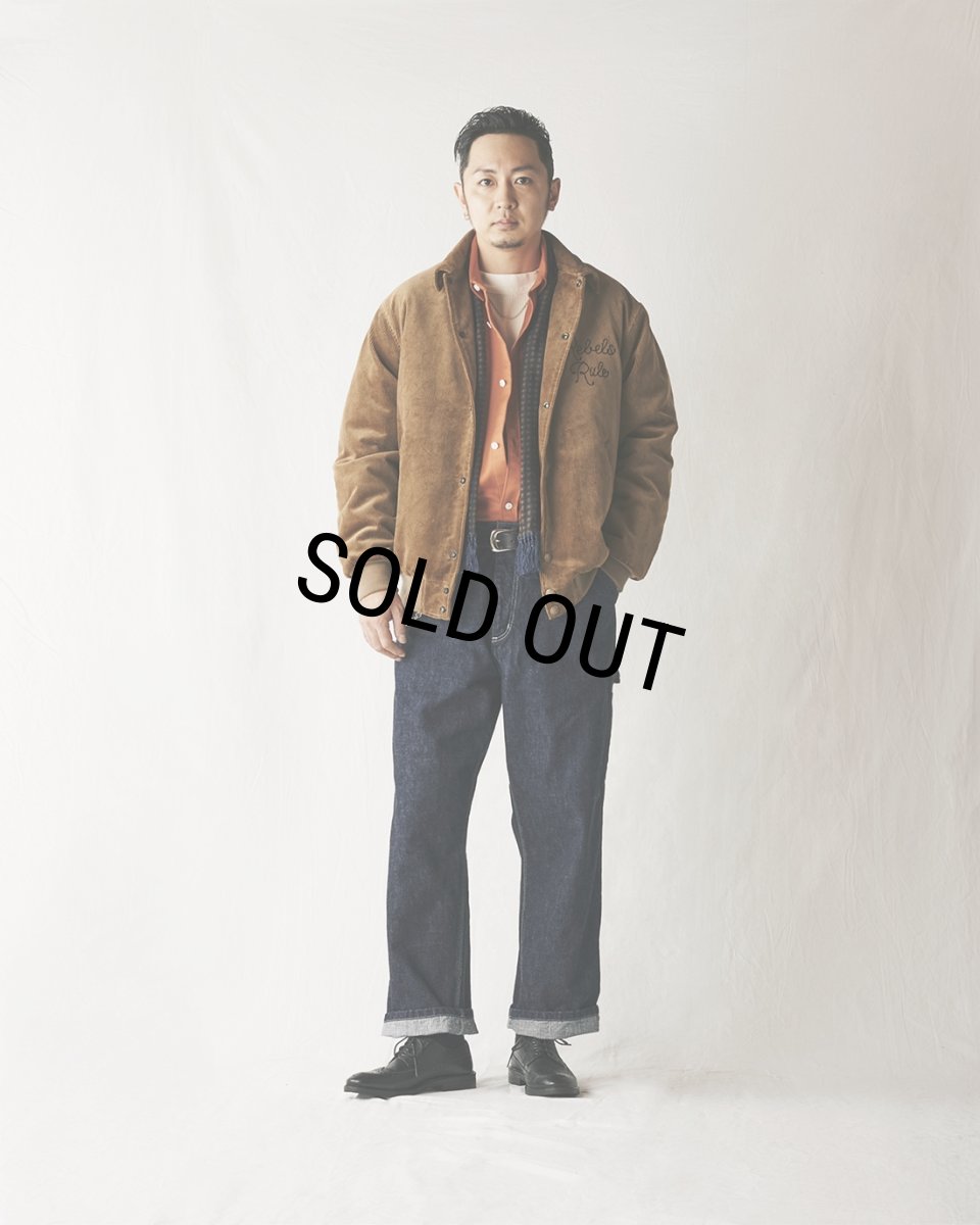 画像5: CALEE/VINTAGE REPRODUCT DENIM PAINTER PANTS＜OW＞（INDIGO BLUE）［デニムペインターパンツ-23秋冬］ (5)