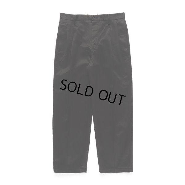 画像2: WACKO MARIA/DOUBLE PLEATED CHINO TROUSERS（BLACK）［ツータックチノトラウザース-23秋冬］