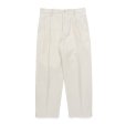 画像2: WACKO MARIA/DOUBLE PLEATED CHINO TROUSERS（WHITE）［ツータックチノトラウザース-23秋冬］ (2)