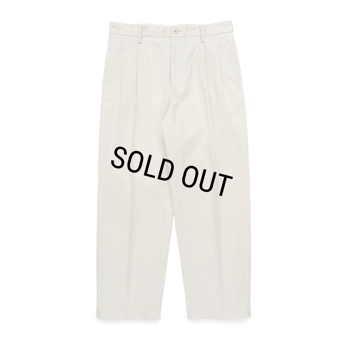 画像2: WACKO MARIA/DOUBLE PLEATED CHINO TROUSERS（WHITE）［ツータックチノトラウザース-23秋冬］ (2)