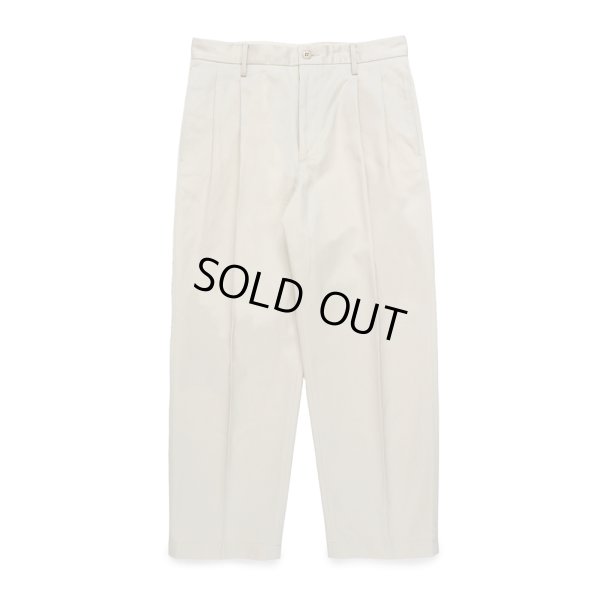 画像2: WACKO MARIA/DOUBLE PLEATED CHINO TROUSERS（WHITE）［ツータックチノトラウザース-23秋冬］