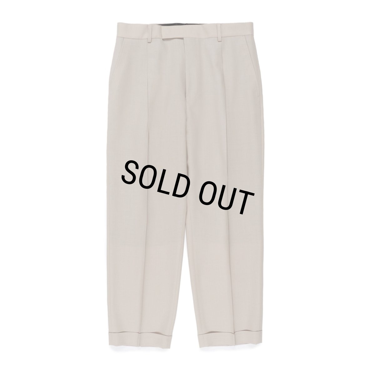 画像2: WACKO MARIA/DORMEUIL / PLEATED TROUSERS（TYPE-2）（LIGHT BEIGE）［ワンタックスラックス(TYPE-2)-23秋冬］ (2)