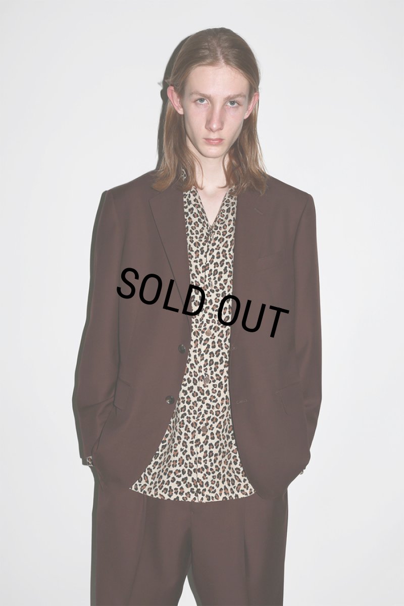 画像2: WACKO MARIA/LEOPARD OPEN COLLAR SHIRT（BEIGE）［レオパードオープンカラーシャツ-23秋冬］ (2)